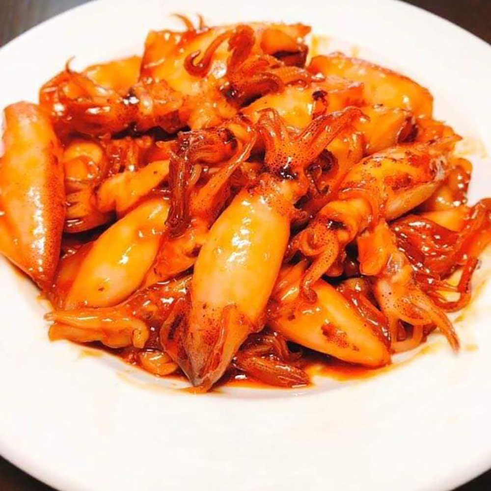 Mực ống mi nơ rim nước mắm
