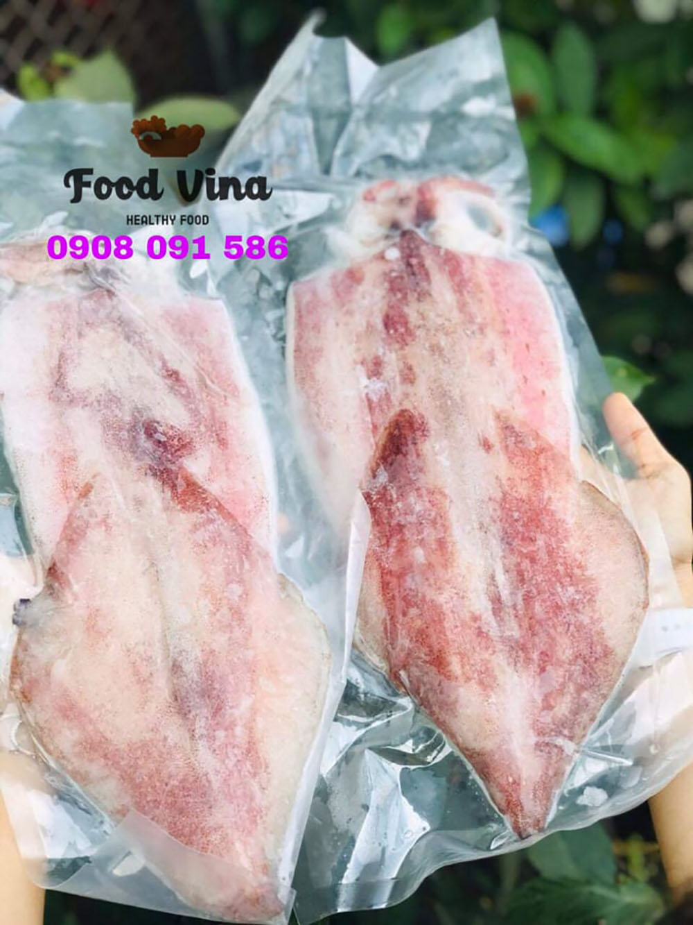 Mực ống một nắng đóng gói hút chân không